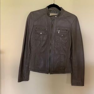Michael Kors Leather Moto Jacket